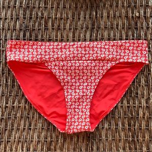 Aerie red floral bikini bottoms